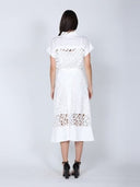 Hollow-Out Lace Embroidered Front Pocket Top TOP Gracia Fashion 