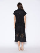 Hollow-Out Lace Embroidered Front Pocket Top TOP Gracia Fashion 