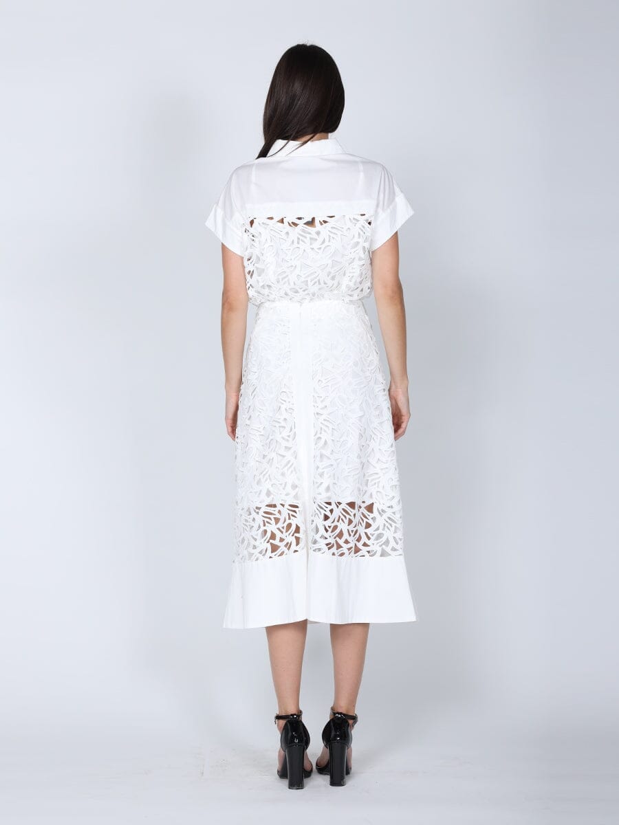 Hollow-Out Lace Embroidered Skirt SKIRT Gracia Fashion 