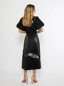 Jewelled Collar Button-up Shirt W/ Puff Sleeves TOP Gracia Fashion 