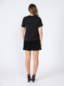 Keyhole Neck Bow Tie Sequin Embellished Dress DRESS Gracia Fashion 