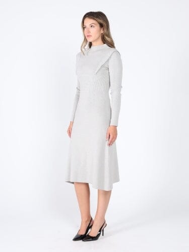 Knitted long sleeve elastic waist maxi dress DRESS Gracia Fashion 