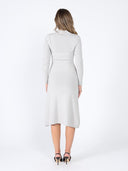 Knitted long sleeve elastic waist maxi dress DRESS Gracia Fashion 