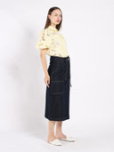 Lace body with linen women shirt TOP Gracia Fashion 