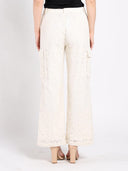 Lace Print Cargo Long Pants PANTS Gracia Fashion 