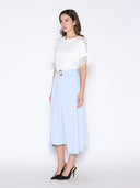 Lace Trimmed Snatched Waist T-Shirt TOP Gracia Fashion 