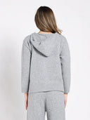 Lace Up Pull-Over Hoodie SWEATER Gracia Fashion 