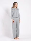 Lace Up Pull-Over Hoodie SWEATER Gracia Fashion 