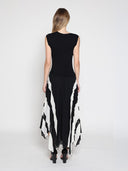 Layered Ribbed Bodice Pleated Long Swing Dress DRESS Gracia Fashion 