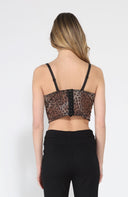 Leopard Print Bustier Top TOP Gracia Fashion 