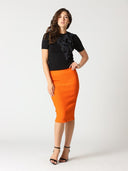 Light and Stretchy Knitted Top with Flower Blossom TOP Gracia Fashion 