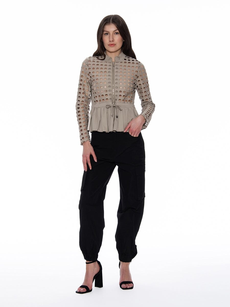 Light Cargo Jogger Pants PANTS Gracia Fashion BLACK S 