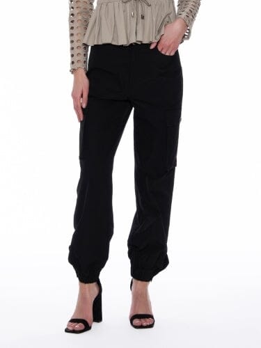 Light Cargo Jogger Pants PANTS Gracia Fashion BLACK S 