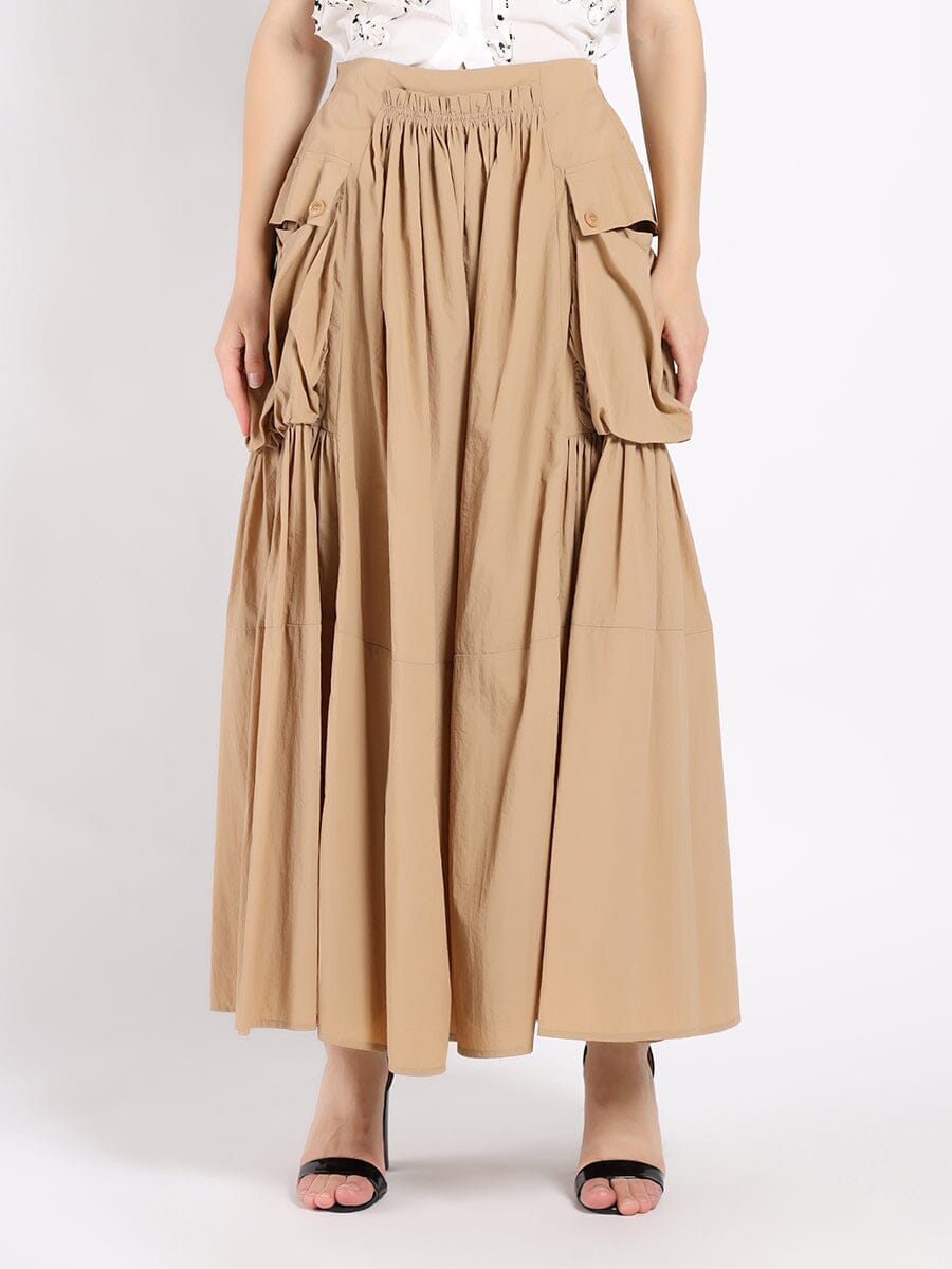 Long Parachute Cargo Skirt – Gracia Fashion