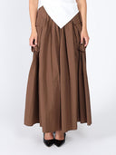 Long Parachute Cargo Skirt SKIRT Gracia Fashion BROWN S 