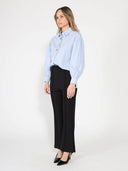 Long Puff Sleeve Button Detail Cotton Shirt TOP Gracia Fashion 