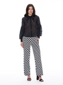 Long Sleeve Button Cuff Eyelet Collared Top TOP Gracia Fashion 