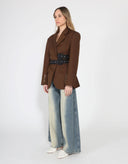 Long Sleeve Double Belts Blazer JACKET Gracia Fashion 