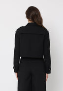 Long sleeve Flap Pocket High Neck Zip Up Jacket JACKET Gracia Fashion 