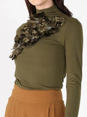 Long Sleeve Mock Neck T-Shirt TOP Gracia Fashion 