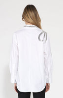 Long Sleeve Shirt Button Down Sequin Embellished TOP Gracia Fashion 