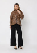 Long Sleeve Zipper Jacket With Drawstring JACKET Gracia Fashion 