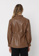 Long Sleeve Zipper Jacket With Drawstring JACKET Gracia Fashion 