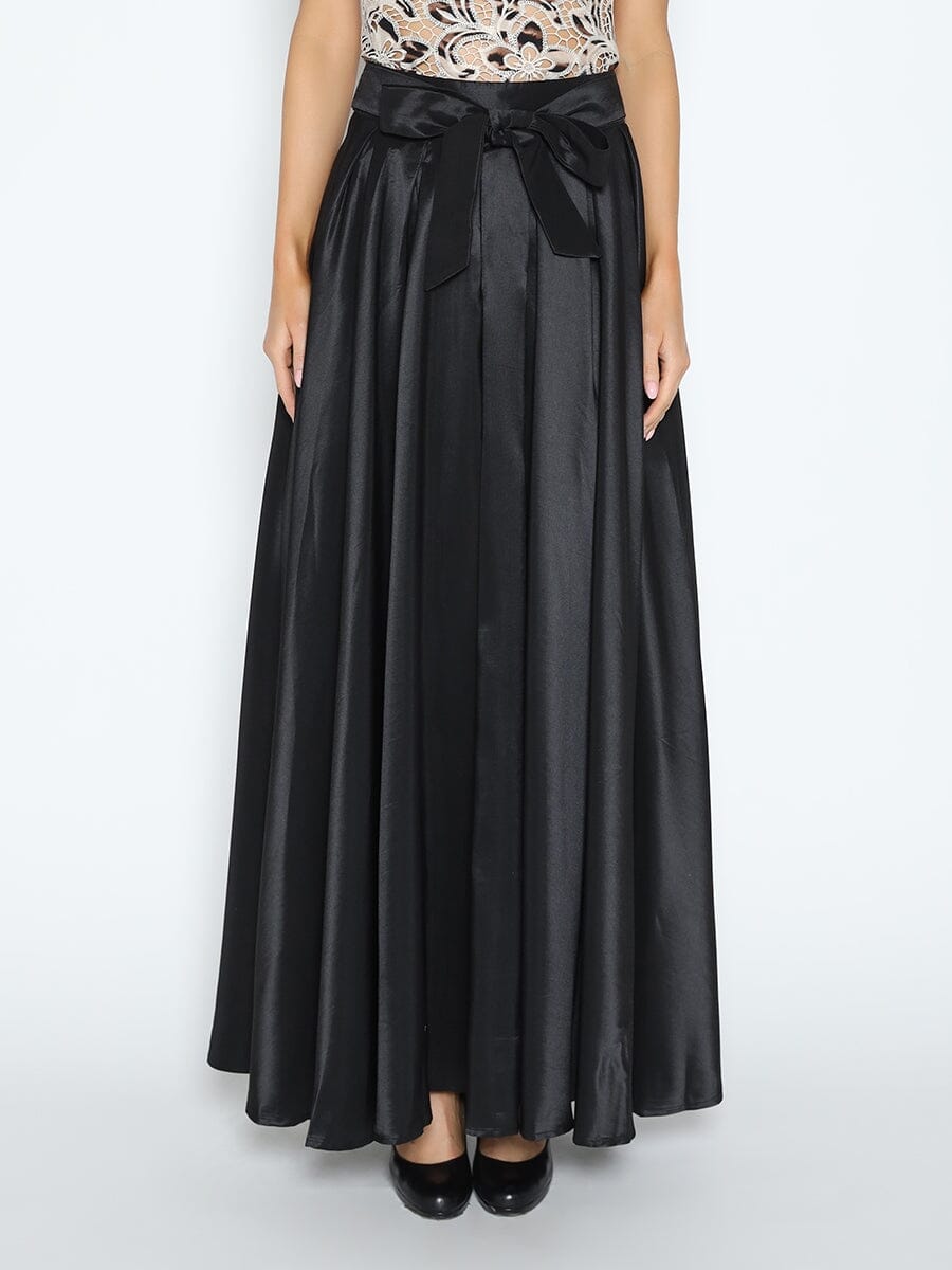 Maxi Full Skirt SKIRT Gracia Fashion BLACK S 