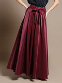 Maxi Full Skirt SKIRT Gracia Fashion PLUM S 