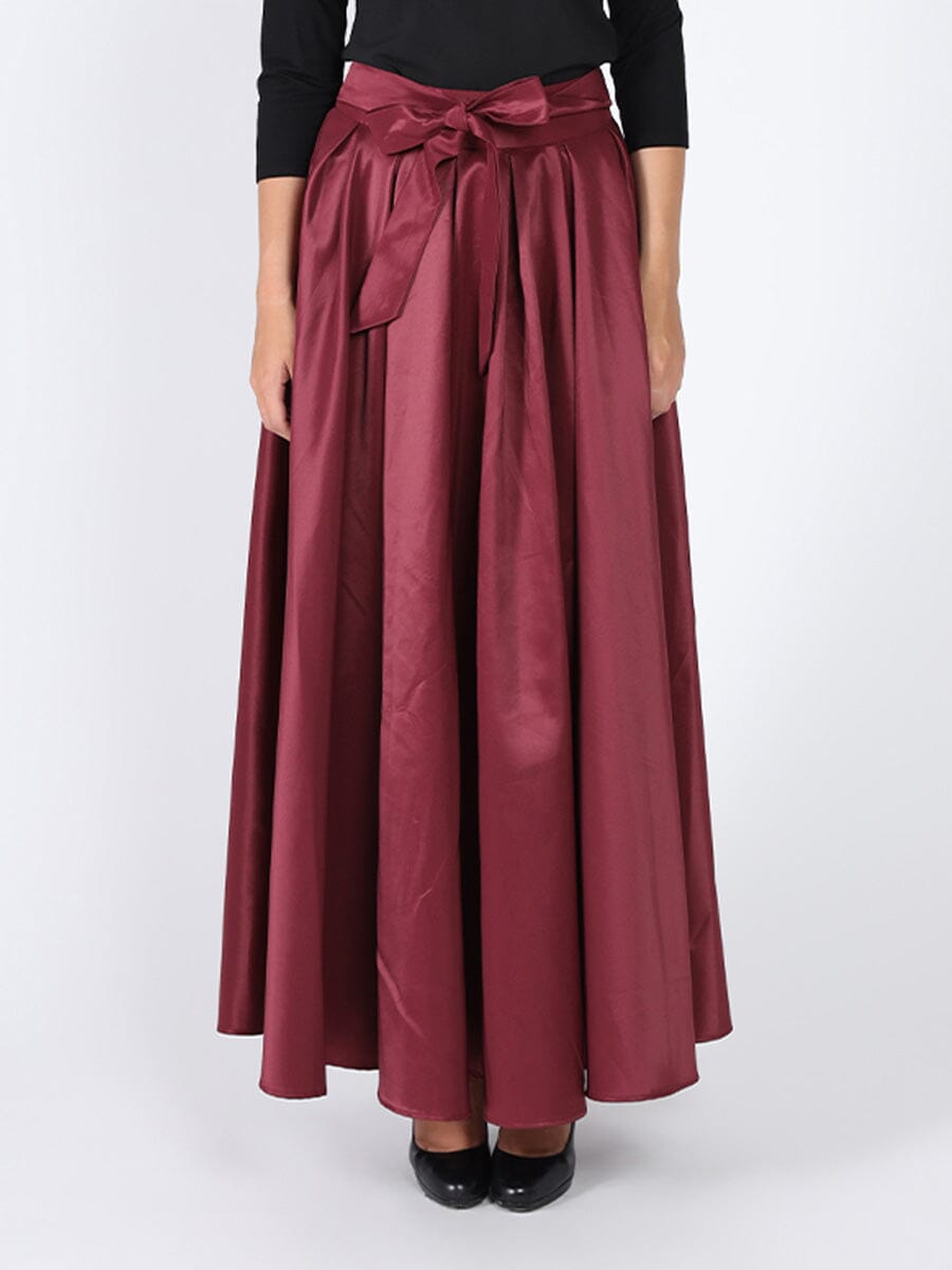 Maxi Full Skirt SKIRT Gracia Fashion PLUM S 