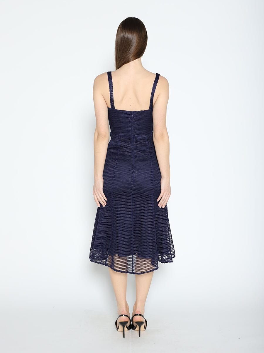 Mesh Sleeveles Bodycon Fish Tail Dress DRESS Gracia Fashion 