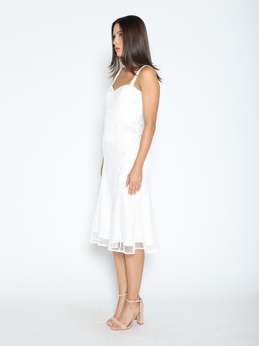 Mesh Sleeveles Bodycon Fish Tail Dress DRESS Gracia Fashion 