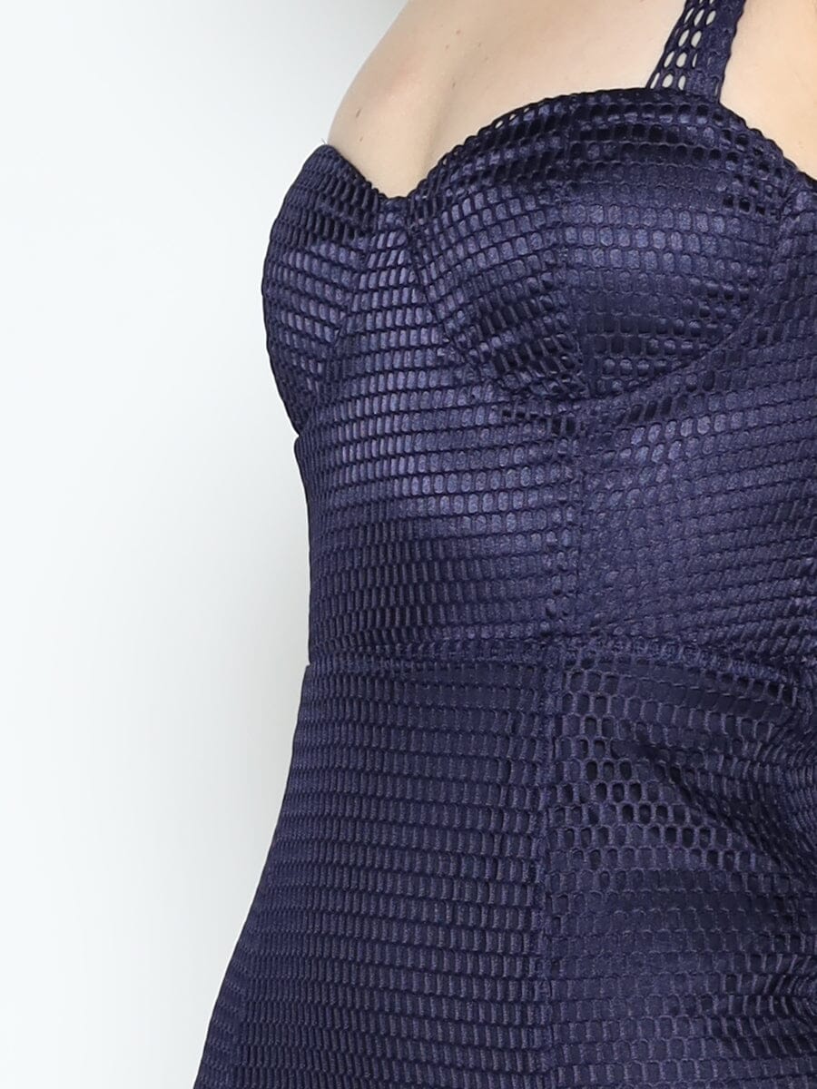 Mesh Sleeveles Bodycon Fish Tail Dress DRESS Gracia Fashion 