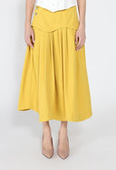 Midi length pleated skirt SKIRT Gracia Fashion YELLOW S 