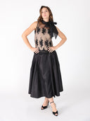 Organza-Like Neck Tie Sleeveless See-Through Top TOP Gracia Fashion 