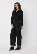 Oversized Cargo Flap Pockets Casual Pants PANTS Gracia Fashion 