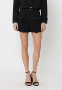 Oversized Flap Cargo Short Pants PANTS Gracia Fashion BLACK S 