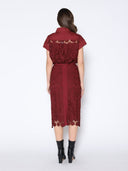 Paisley Lace Midi Pencil Skirt SKIRT Gracia Fashion 