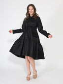 Parachute Gathered Hoodie Dress With Drawstring DRESS Gracia Fashion 