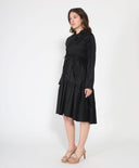 Parachute Gathered Hoodie Dress With Drawstring DRESS Gracia Fashion 