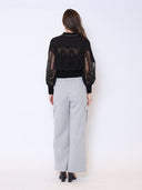 Patchwork Lace Embroidered Zip-Up Jacket JACKET Gracia Fashion 