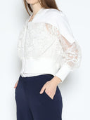 Patchwork Lace Embroidered Zip-Up Jacket JACKET Gracia Fashion 