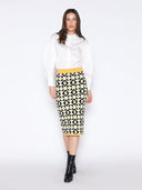 Patterned Wool Knitted Pencil Skirt SKIRT Gracia Fashion 
