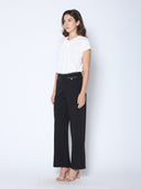 Pearl Embellished Neckline Short Sleeve Top TOP Gracia Fashion 