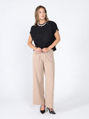 Pearl Work Round Neck Top TOP Gracia Fashion 