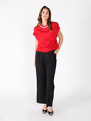 Pearl Work Round Neck Top TOP Gracia Fashion 