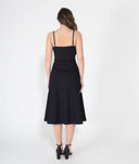 Pleated Detail Strap A-Line Dress DRESS Gracia Fashion 