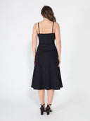 Pleated Detail Strap A-Line Dress DRESS Gracia Fashion 