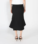 Pleated Panel Mermaid-Style Midi Skirt SKIRT Gracia Fashion 