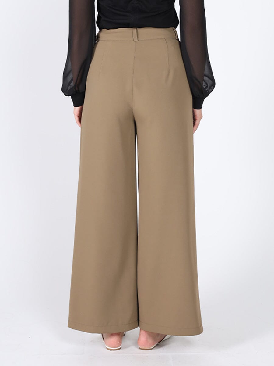 Pleated Wide Leg Pants PANTS Gracia Fashion 